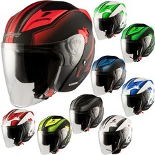 Moto casco jet scooter doppia - casco,