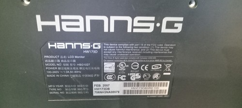 Hanns hw173d monitor lcd 17 - hanns.g,