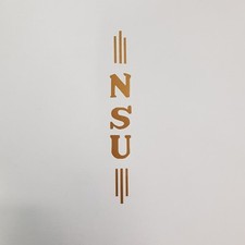 Adesivo * NSU * oro * sticker * logo * auto d'epoca * bicicletta * decalcomania * alto