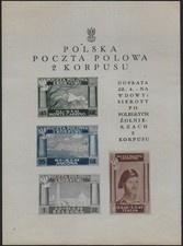 1945 Corpo polacco Polish victories in Italy MS MNH Sassone n. 1