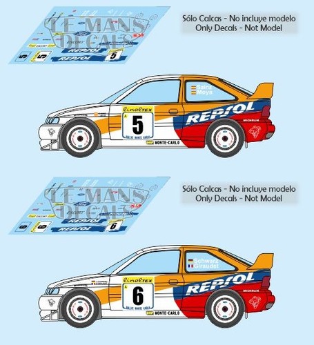 Decals ford escort - decals, rallye