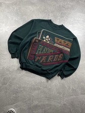 Felpa carte da gioco ICEBERG × Disney vintage anni 90 verde taglia L