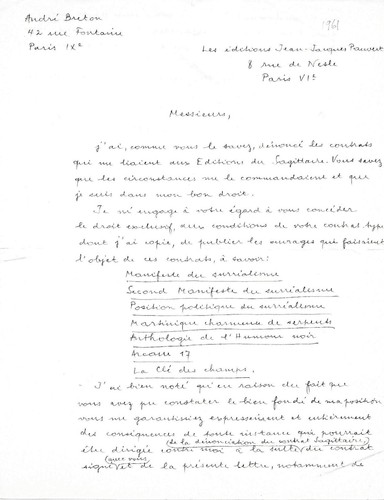 André breton lettre - –,