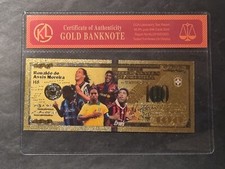 RONALDINHO - GAUCHO - BANCONOTA DORATA DA COLLEZIONE - CON CERTIFICATO