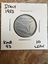 1953 ITALY 10 LIRE COIN -