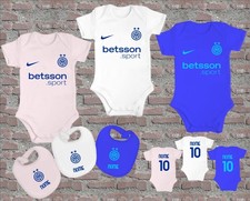 COMPLETINO BODY BAVAGLINO INTER NEONATO DA 6-24 MESI PERSONALIZZATO CON NOME