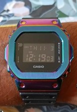 DW5600 CASIO G-Shock G Shock OROLOGIO CUSTOM CASSA ACCIAIO VIOLA VERDE QUARZO @