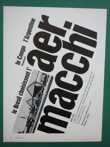 1970 pub avion aermacchi - 4/1970,