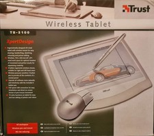 Trust TB-3100 Wireless Tablet – Tavoletta Grafica A5 con Penna e Mouse Wireless
