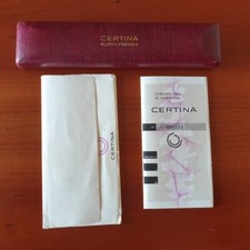 SCATOLA OROLOGIO CERTINA KURTH FRERES + CERTIFICATO GARANZIA ITA TIMBRO 1966
