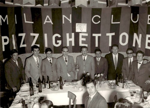 Cartolina milan club - milan,