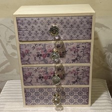 Comodino da tavolo shabby chic freestanding cassetti organizer portaoggetti