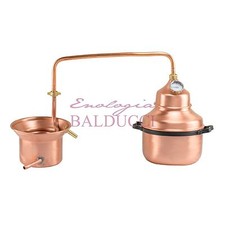 Alambicco distillatore a serpentina 3 Lt in Rame con termometro per grappa gin