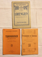 Richard Wagner, lotto di 3 libretti d'Opera lirica antichi. Vedi descrizione.