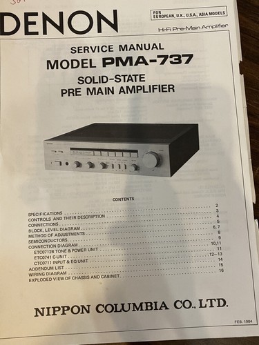 Denon pma 737 - pma-737, pma737