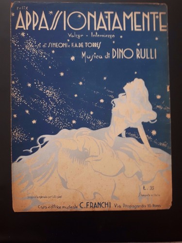 Antico spartito musicale solo - antico,