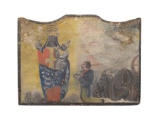 Ex voto con Madonna nera, dipinto su tavola