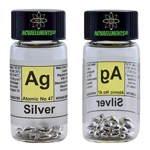 Argento metallico elemento - argento, 47