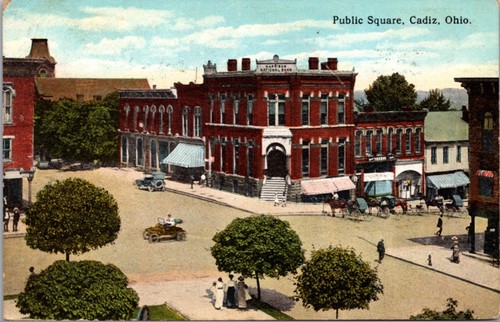 Cartolina piazza pubblica - pubblica, a