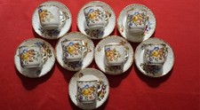 Servizio Da Caffe Porcellana 8 Tazzine E 8 Piattini