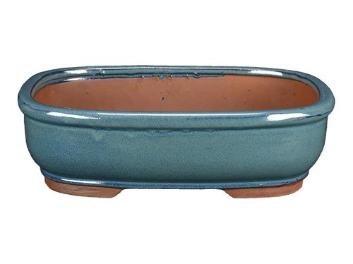 Vaso per bonsai - ovale, gres