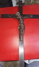Crocifisso Antico In Legno Bosso .