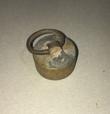 OGGETTI DA COLLEZIONE-PESO IN OTTONE-EDILIZIA-BILANCIA-UTILE