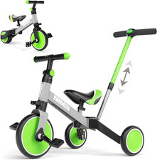 4 in 1 Triciclo Bambini Triciclo Con Maniglione Di Spinta Il Genitore per 1-3 An