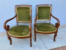 Coppia di Poltrone Carlo X in Mogano - Restaurate (in corso d'opera)_car 3161