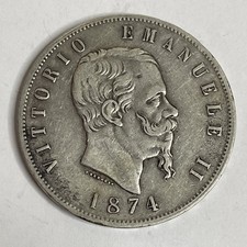 Italia Regno 5 Lire 1874
