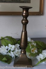  CANDELIERE D'EPOCA IN OTTONE H cm 24  CANDELABRO VINTAGE BRASS CANDLESTICK