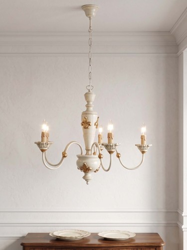 Lampadario classico legno - in,