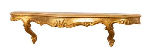 Mensola muro legno - foglia, oro