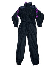 Tuta da neve vintage orso nero