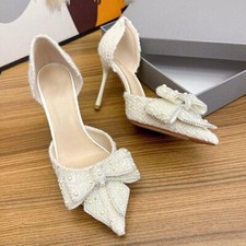 New Women Pearl Crystal Bow