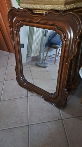 Specchio con cornice legno - ,