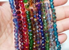 1filo/85pz perline in vetro cristallo colore trasparente AB forma cipolla 6x4mm