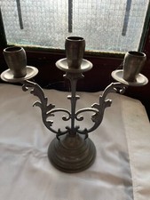 N. 2 Candelabri In Peltro