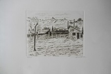 ENRICO LUSVARDI Cartella con 2 incisioni numerate anni '50 per CERAMICA RAGNO 