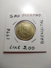 San Marino:Moneta da Lire 200 del 1996 "Kant" rara.Ottimo stato.