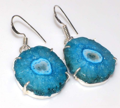 Orecchini quarzo solare blu - orecchini,