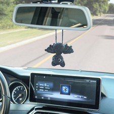 Goth Bat Crochet Car Mirror