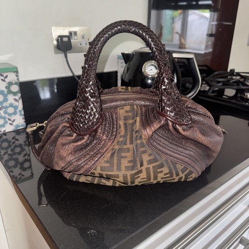 Borsa spia fendi - spia, marrone