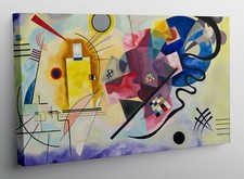 QUADRO MODERNO STAMPA TELA MODERNI QUADRI KANDINSKY GIALLO ROSSO ASTRATTO  t154