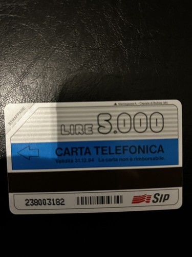 Carta telefonica lire - 31/12/94,