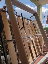 giroletto matrimoniale in legno e tessuto imbottito