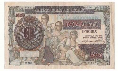 Jugoslavia 1000 dinara - 1000,