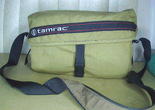 Borsa a tracolla vintage fotocamera Tamrac marrone 603 sistema obiettivo-ponte made in USA 1984