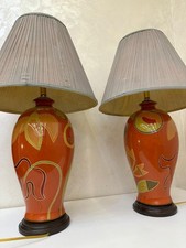 Coppia lampade da tavolo TOYO Next JILL ROSENWALD collezione arte porcellana retrò floreale