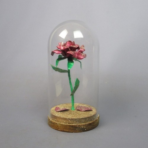 Scultura rosa rossa ferro - rosa,
